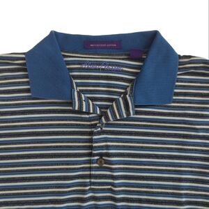 Alan Flusser Mercerized Cotton Striped Polo Shirt, golf